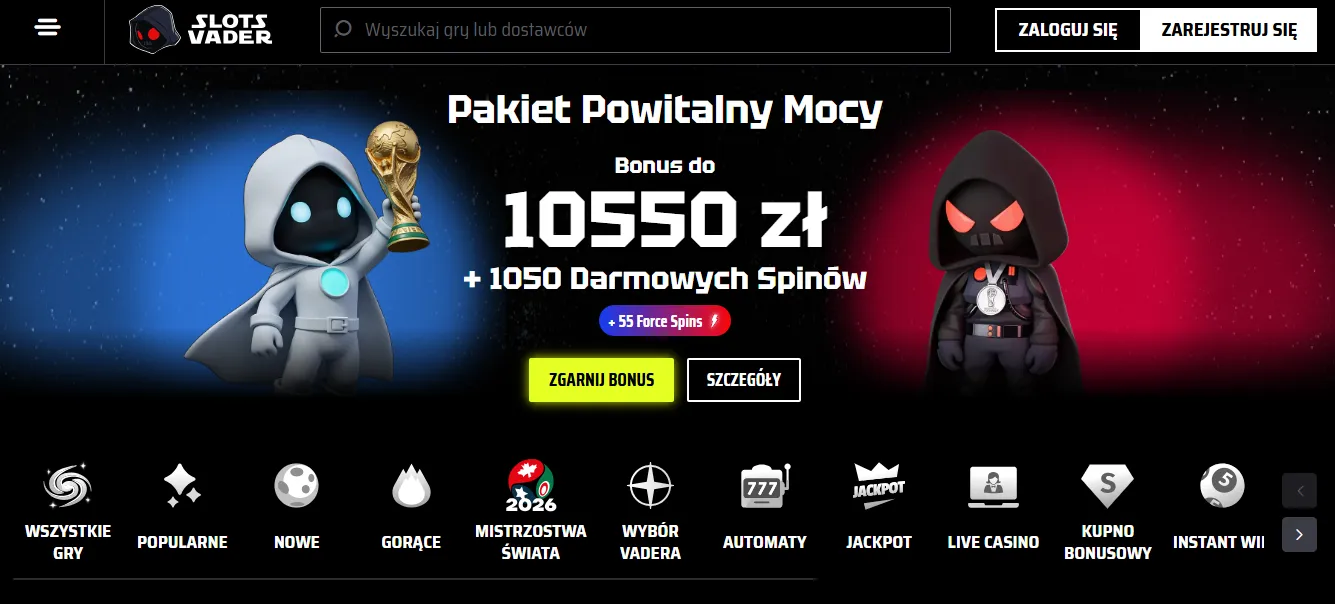 SlotsVader Casino – najważniejsze informacje dla graczy z Polski